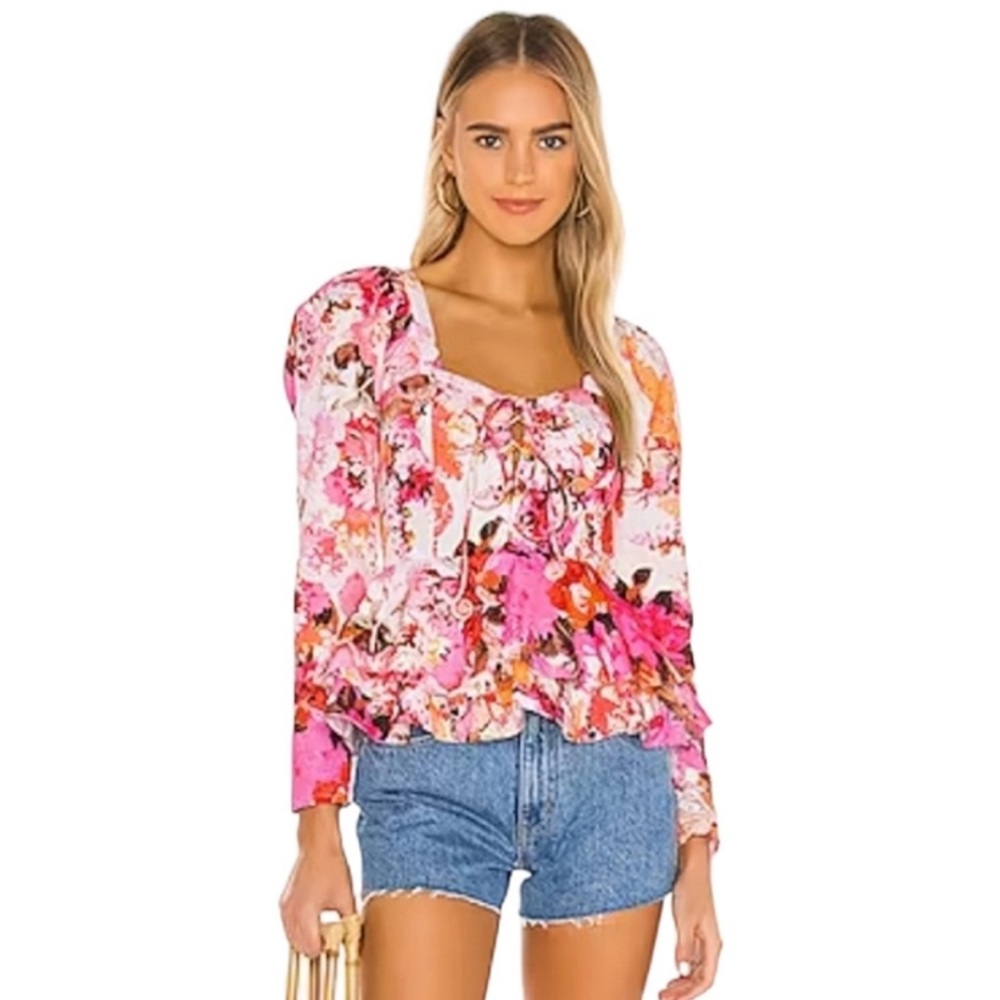 HEMANT & NANDITA Teien Floral Top size S